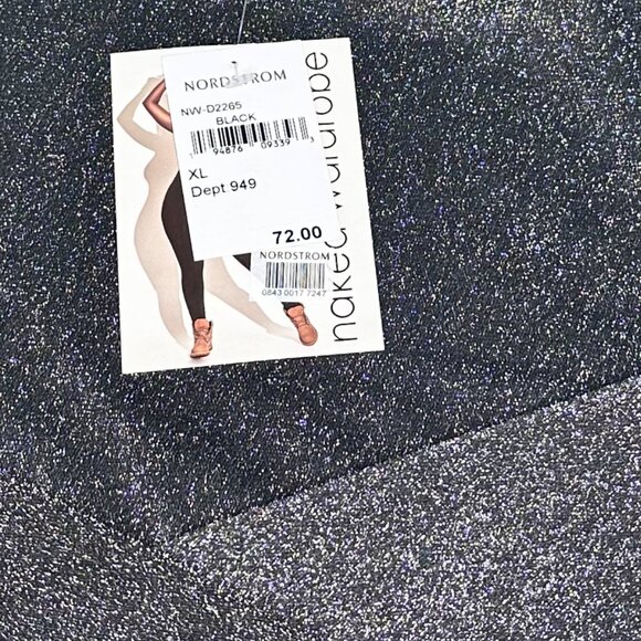 NWT Naked Wardrobe Colorblock Shimmer Metallic Long Sleeve Mini Dress Si… - Picture 6 of 6